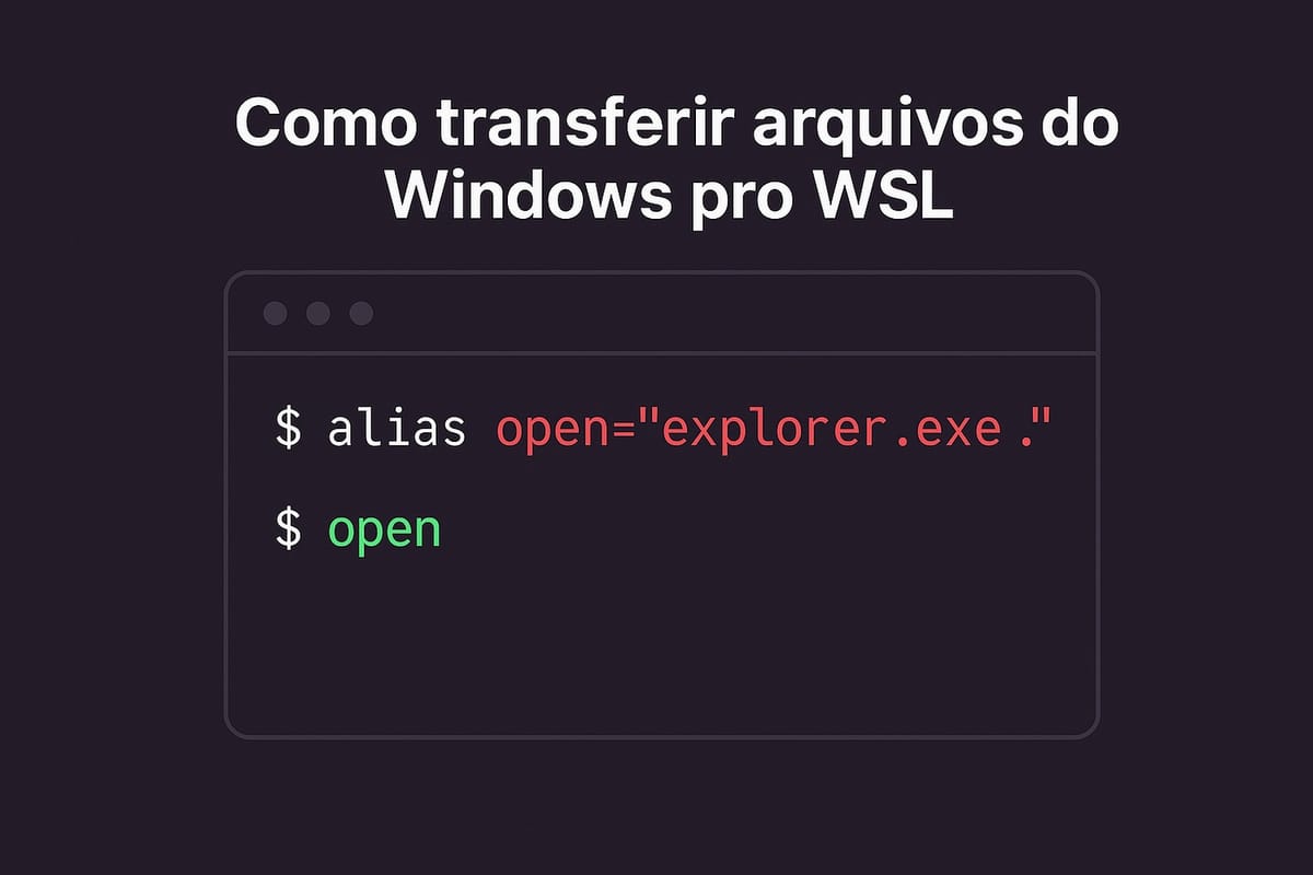 Como transferir arquivos do Windows pro WSL